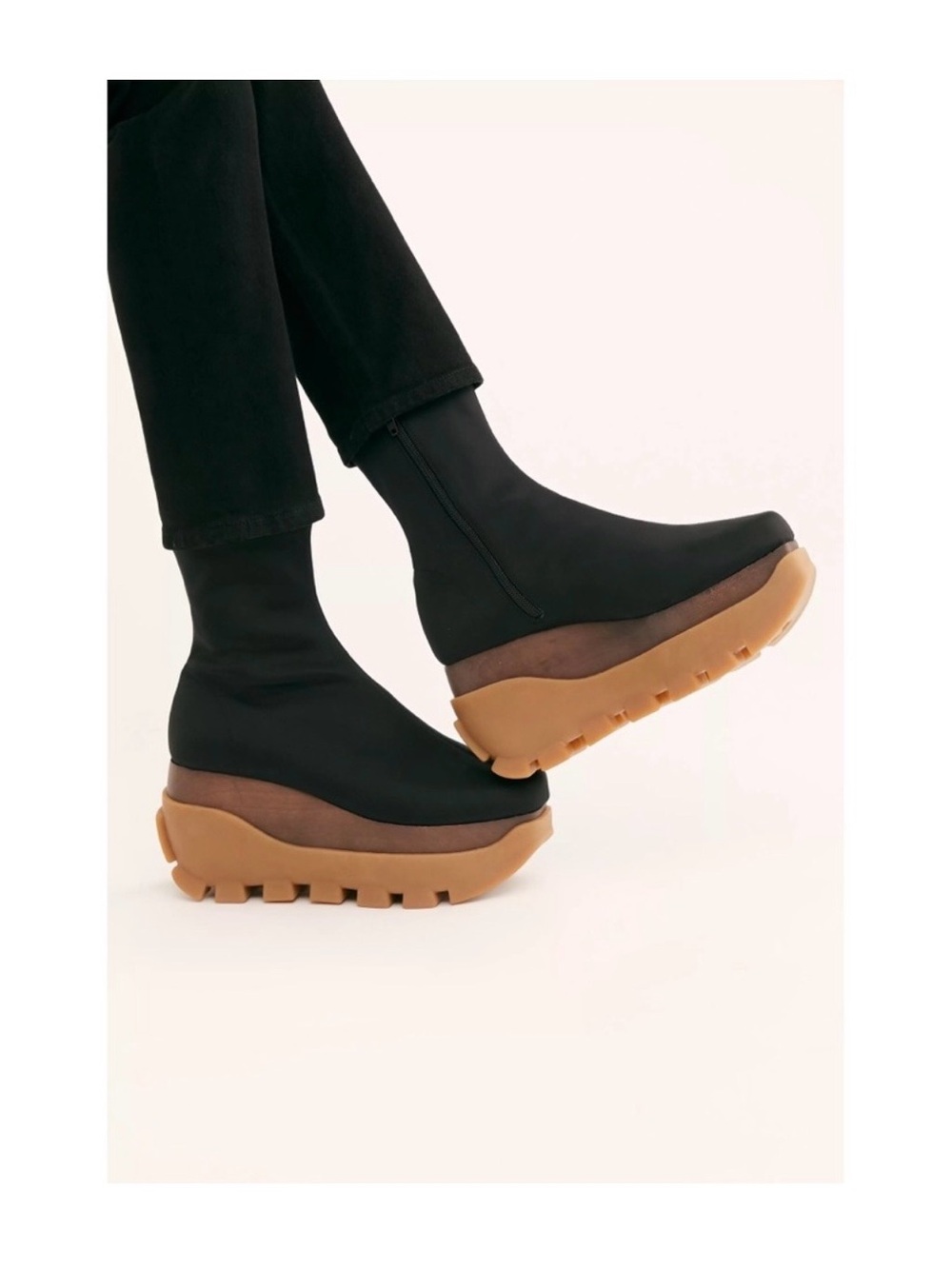 Free People x Jeffrey Campbell City Slicker Platform Boots $198 Sz 9.5